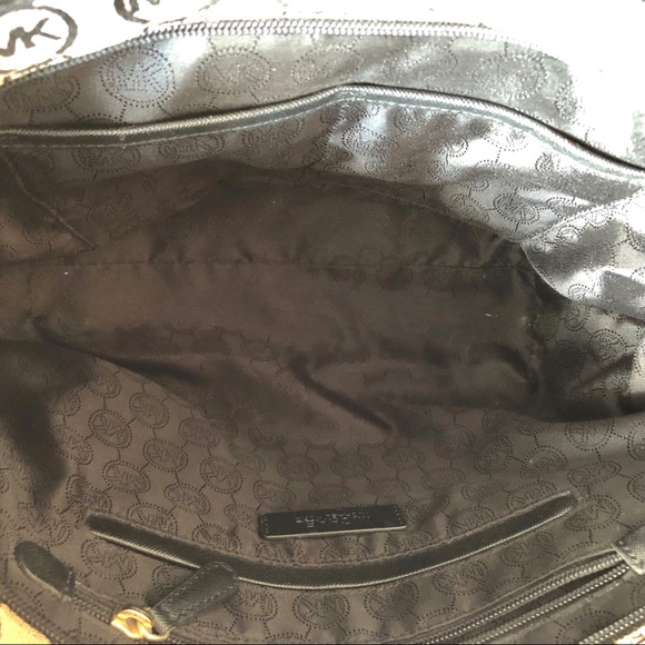 Michael Kors Black Canvas Tote Bag - Picture 7 of 8